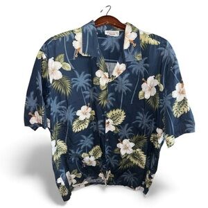 Pacific Legend Apparel Hawaii Tropical Floral Mens Size 2XL Short Sleeve Shirt